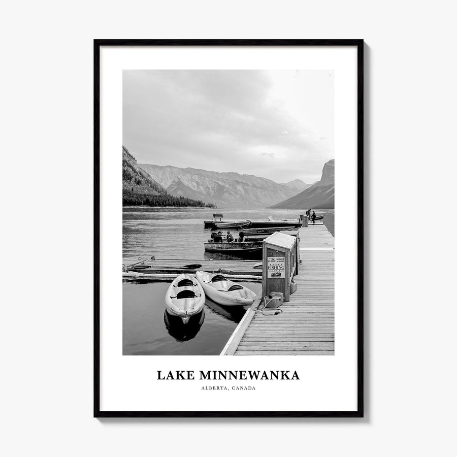 Lake Minnewanka Classic Poster, framed poster mockup