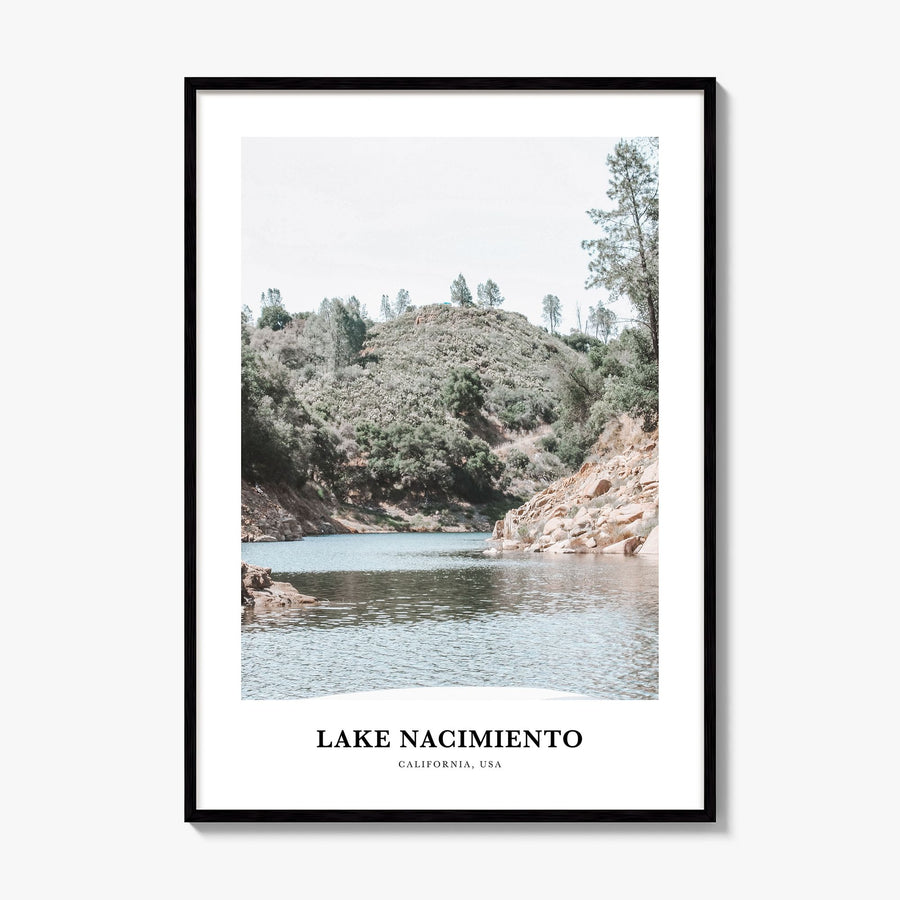 Lake Nacimiento Classic Poster, framed poster mockup