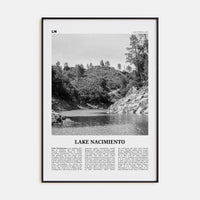 Lake Nacimiento Poster None / 8x12 in Nbourhood Travel B&W Poster