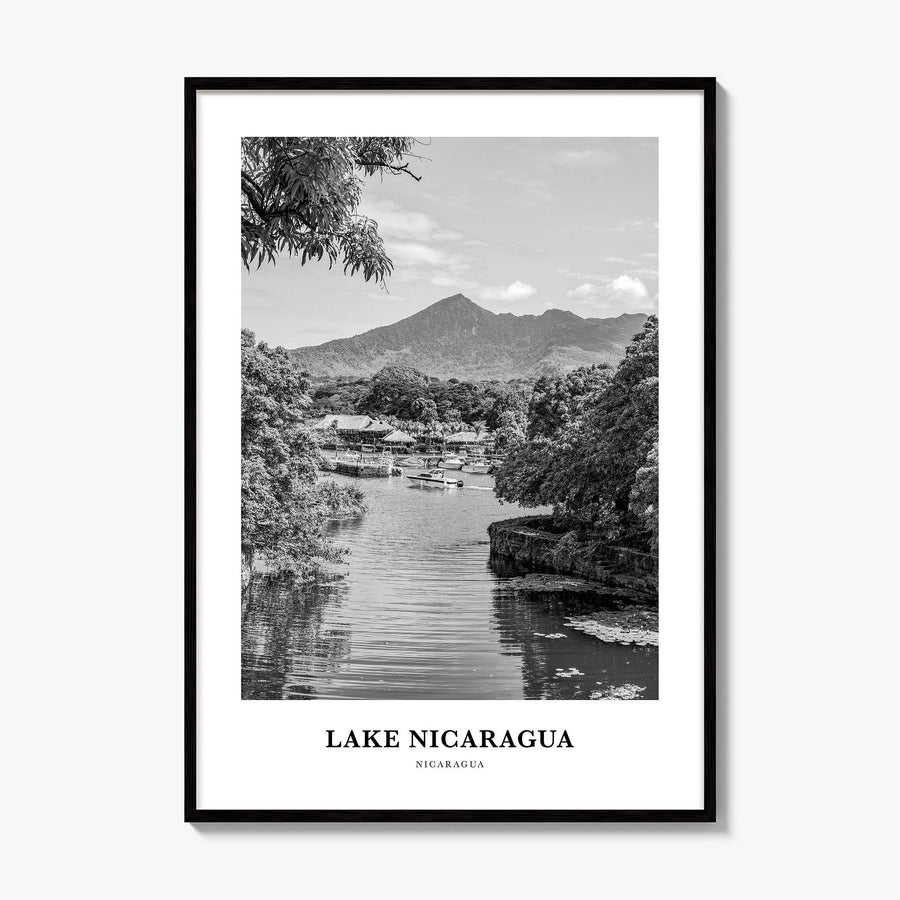 Lake Nicaragua Classic Poster, framed poster mockup