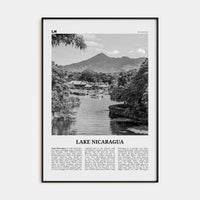 Lake Nicaragua Poster None / 8x12 in Nbourhood Travel B&W Poster