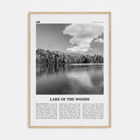 Lake of the Woods Poster Natural Wood / 8x12 in Nbourhood Travel B&W Poster