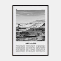 Lake Powell Poster Black Wood / 8x12 in Nbourhood Travel B&W Poster