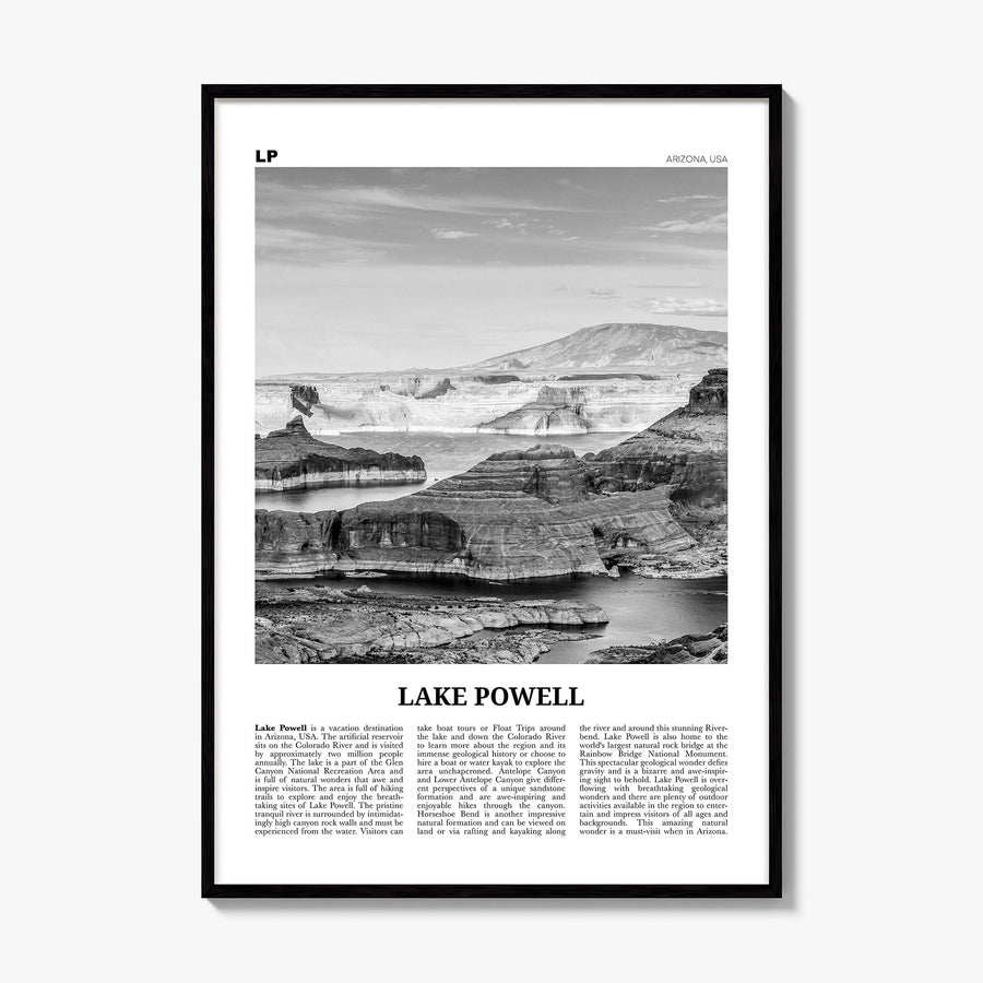 Lake Powell Newspaper Poster, framed poster mockup