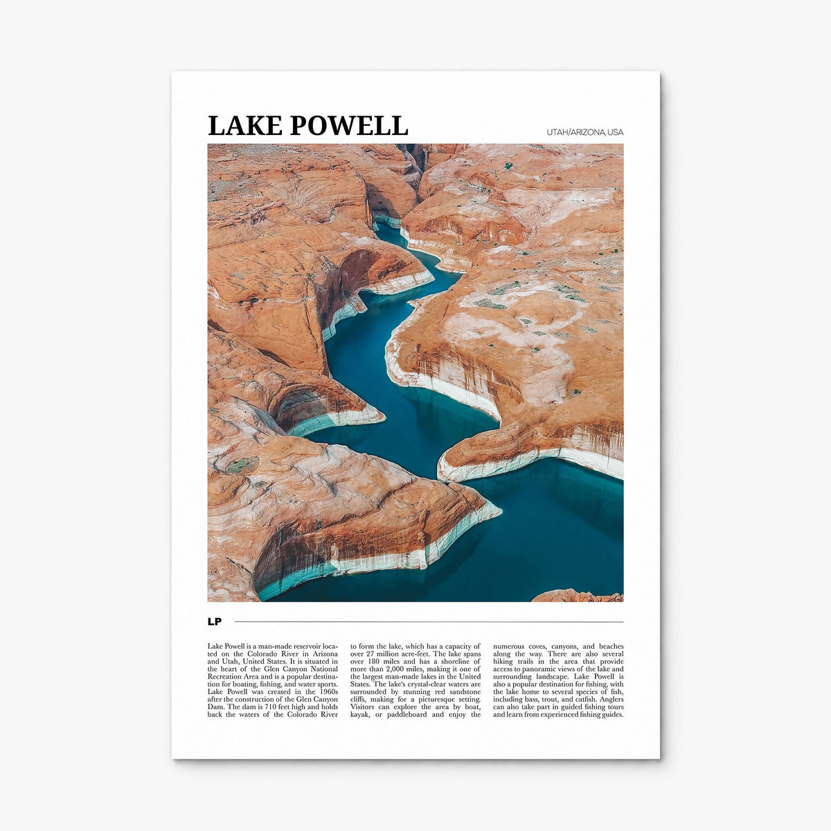 Lake Powell Travel Poster, print only (unframed)