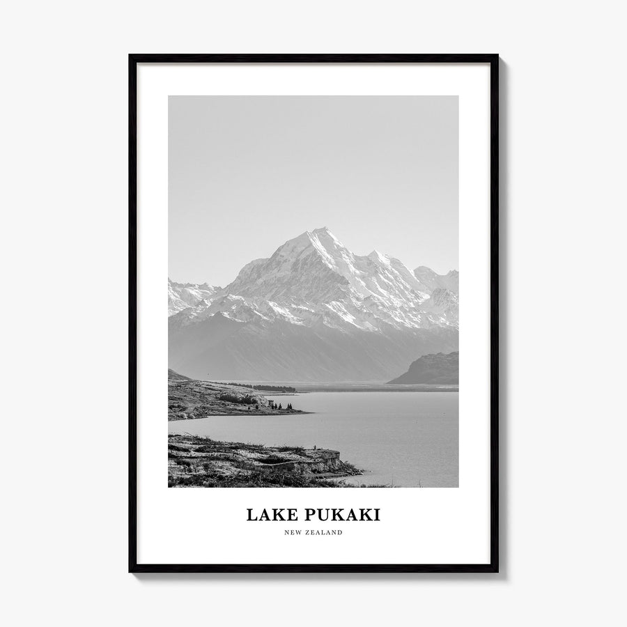 Lake Pukaki Classic Poster, framed poster mockup