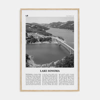 Lake Sonoma Poster Natural Wood / 8x12 in Nbourhood Travel B&W Poster