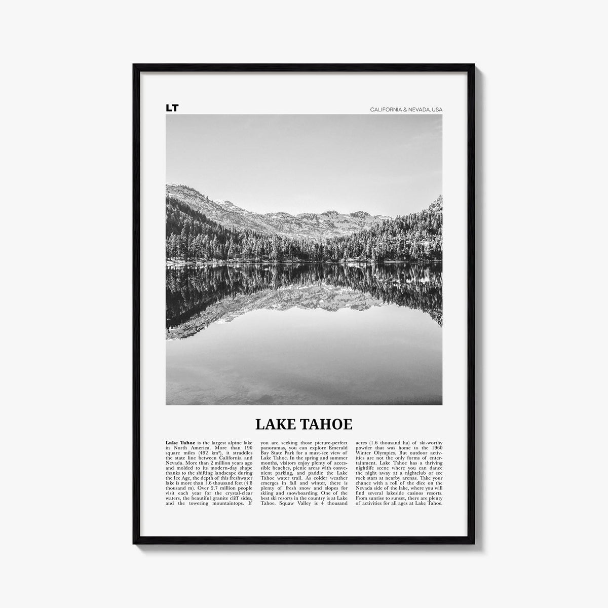 Lake Tahoe Newspaper No 1 Poster