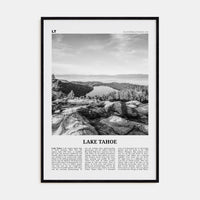 Lake Tahoe No 2 Poster Black Wood / 8x12 in Nbourhood Travel B&W Poster