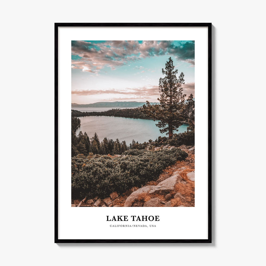 Lake Tahoe Classic No 1 Poster, framed poster mockup