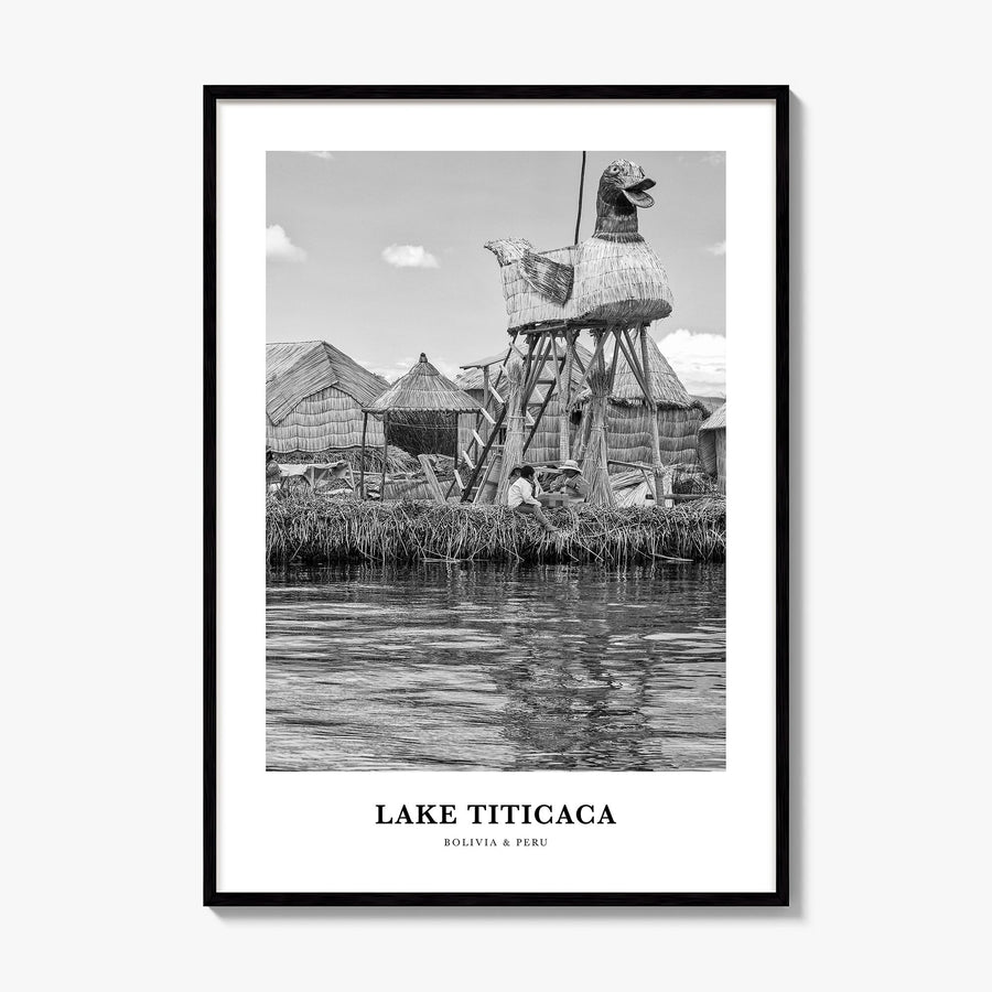 Lake Titicaca Classic Poster, framed poster mockup