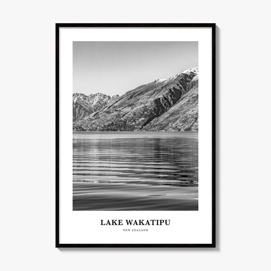 Lake Wakatipu Classic Poster, framed poster mockup