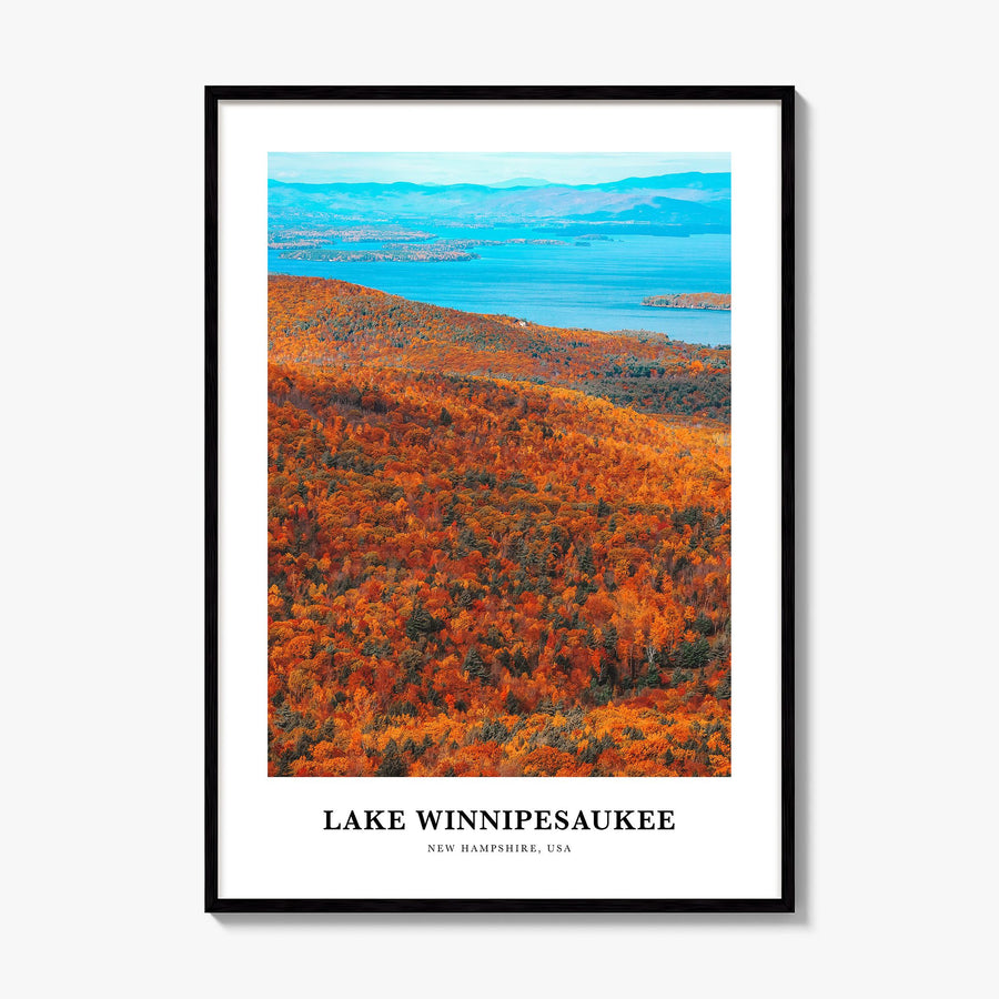 Lake Winnipesaukee Classic Poster, framed poster mockup