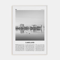 Lakeland Poster White Wood / 8x12 in Nbourhood Travel B&W Poster