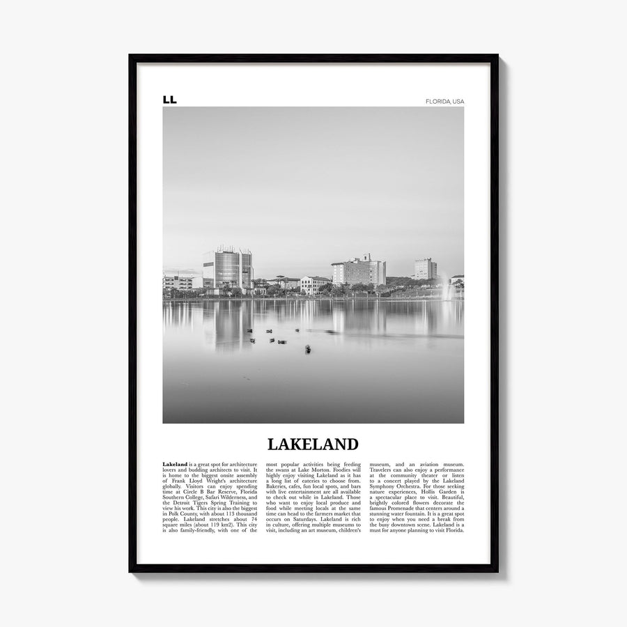 Lakeland Newspaper Poster, framed poster mockup