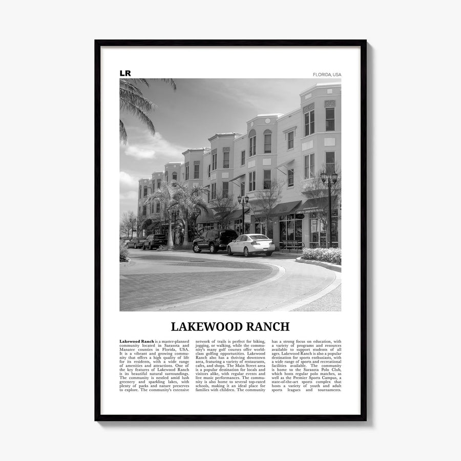 Lakewood Ranch Newspaper Poster, framed poster mockup
