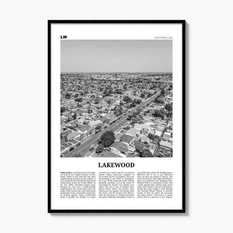Lakewood Newspaper Poster, framed poster mockup