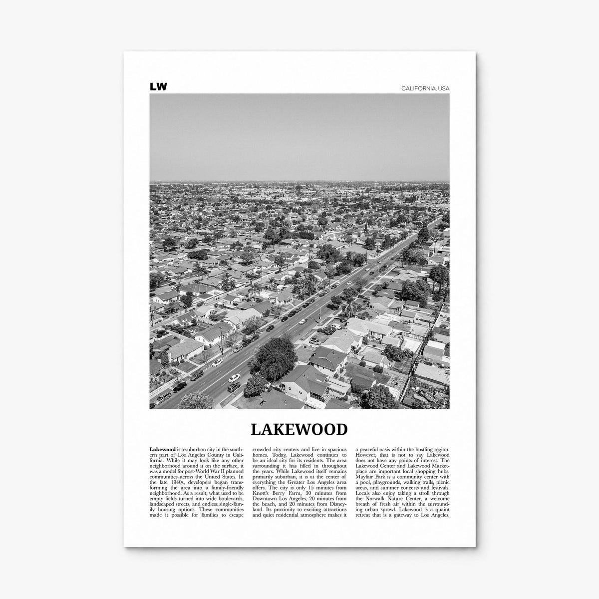 Lakewood Newspaper Poster, print only (unframed)