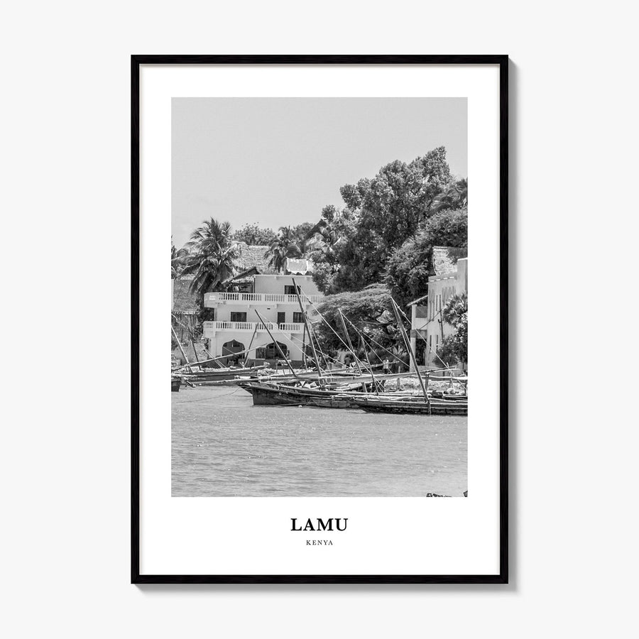 Lamu Classic Poster, framed poster mockup