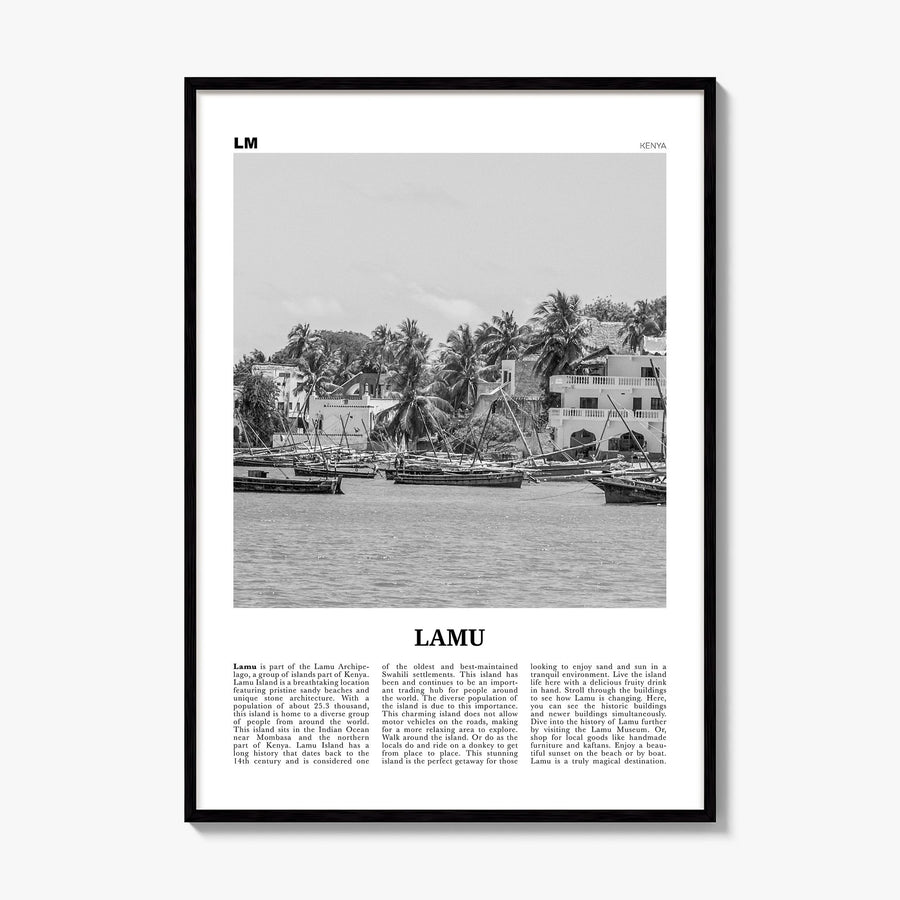 Lamu Newspaper Poster, framed poster mockup
