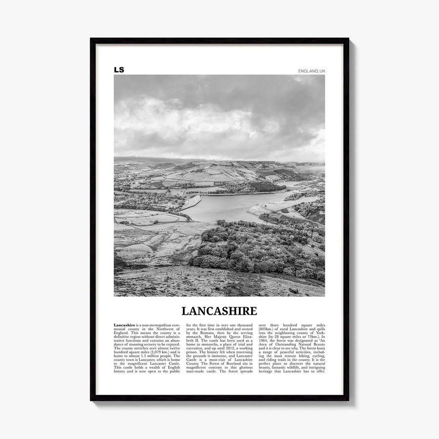 Lancashire Newspaper Poster, framed poster mockup