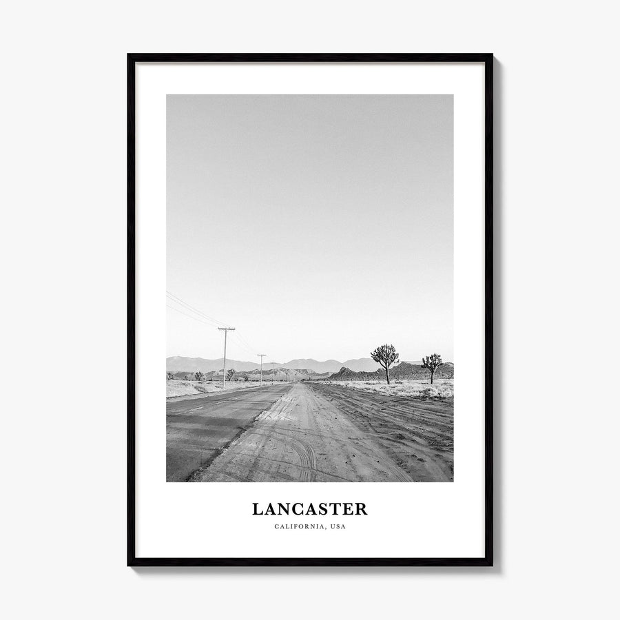 Lancaster, California Classic Poster, framed poster mockup