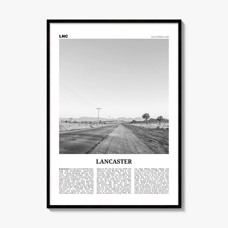 Lancaster, California Newspaper Poster, framed poster mockup