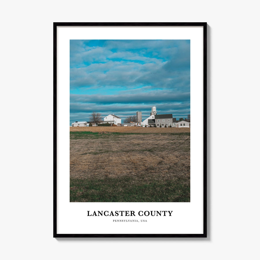 Lancaster County Classic Poster, framed poster mockup
