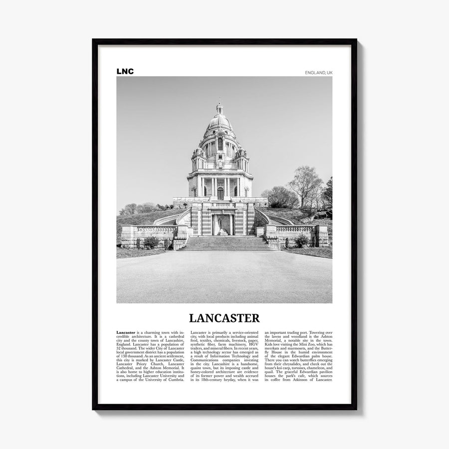 Lancaster, England Newspaper Poster, framed poster mockup