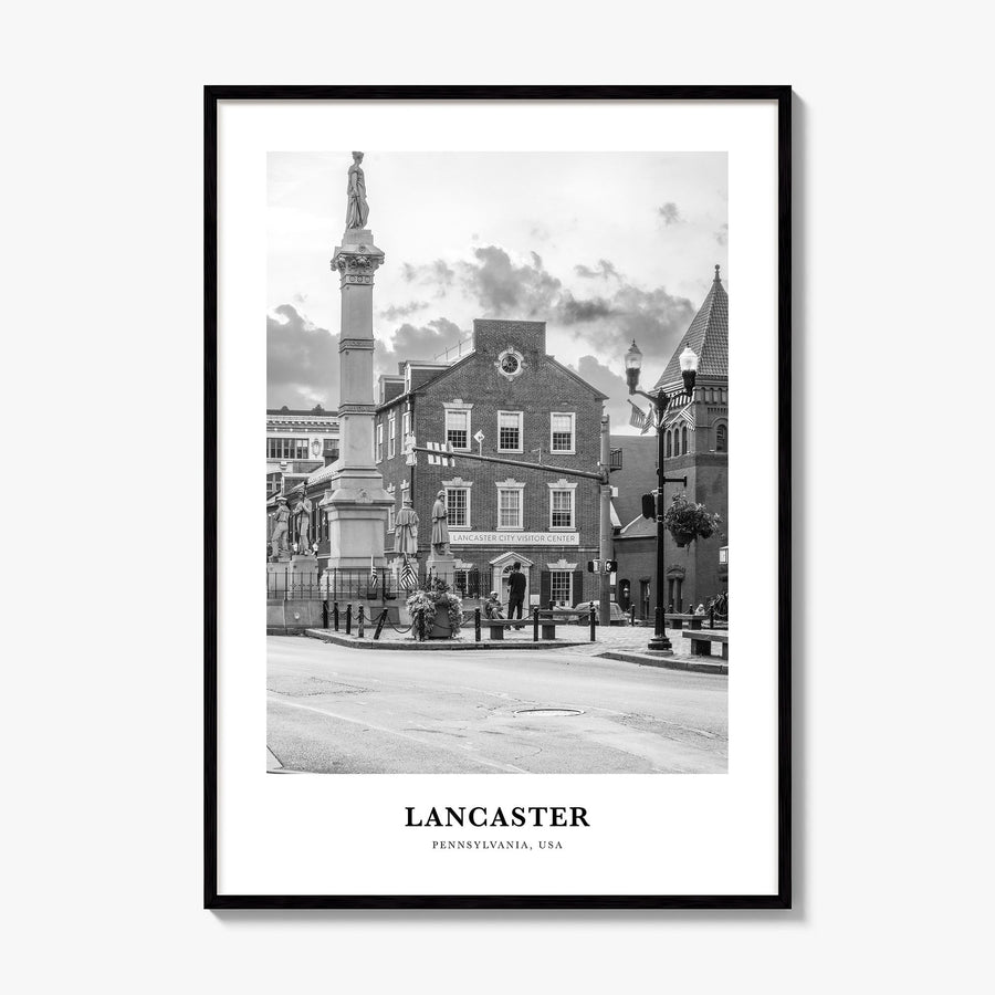 Lancaster, Pennsylvania Classic Poster, framed poster mockup
