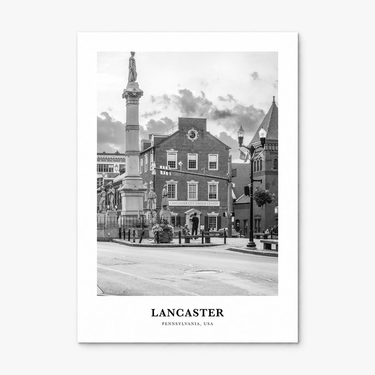 Lancaster, Pennsylvania Classic Poster, print only (unframed)