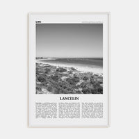 Lancelin Poster White Wood / 8x12 in Nbourhood Travel B&W Poster