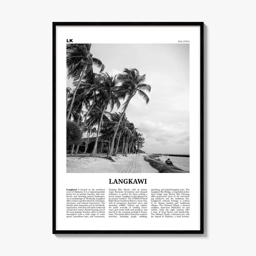 Langkawi Newspaper Poster, framed poster mockup