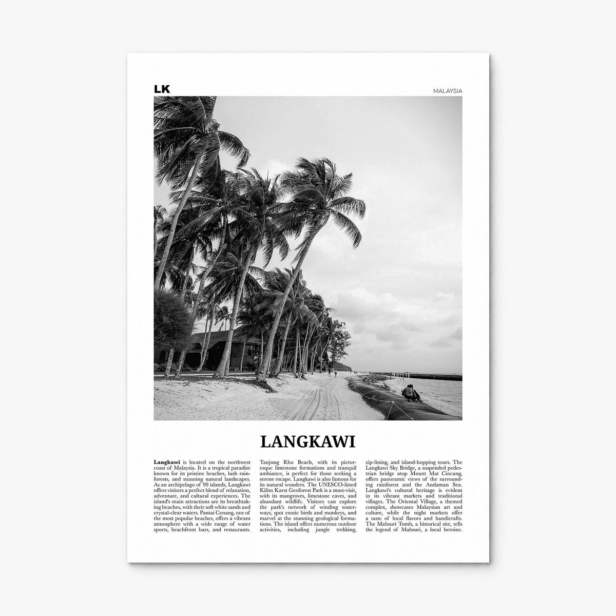 Langkawi Newspaper Poster, print only (unframed)