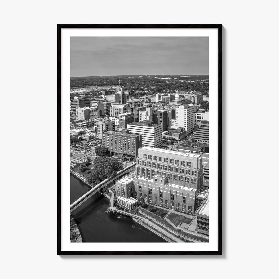 Lansing Photo Poster, framed poster mockup, white border