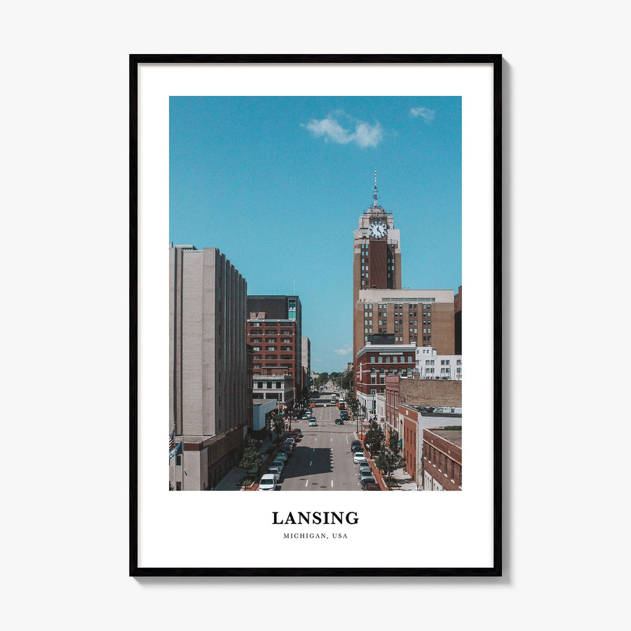 Lansing Classic No 2 Poster, framed poster mockup
