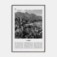 Laos No 2 Poster None / 8x12 in Nbourhood Travel B&W Poster