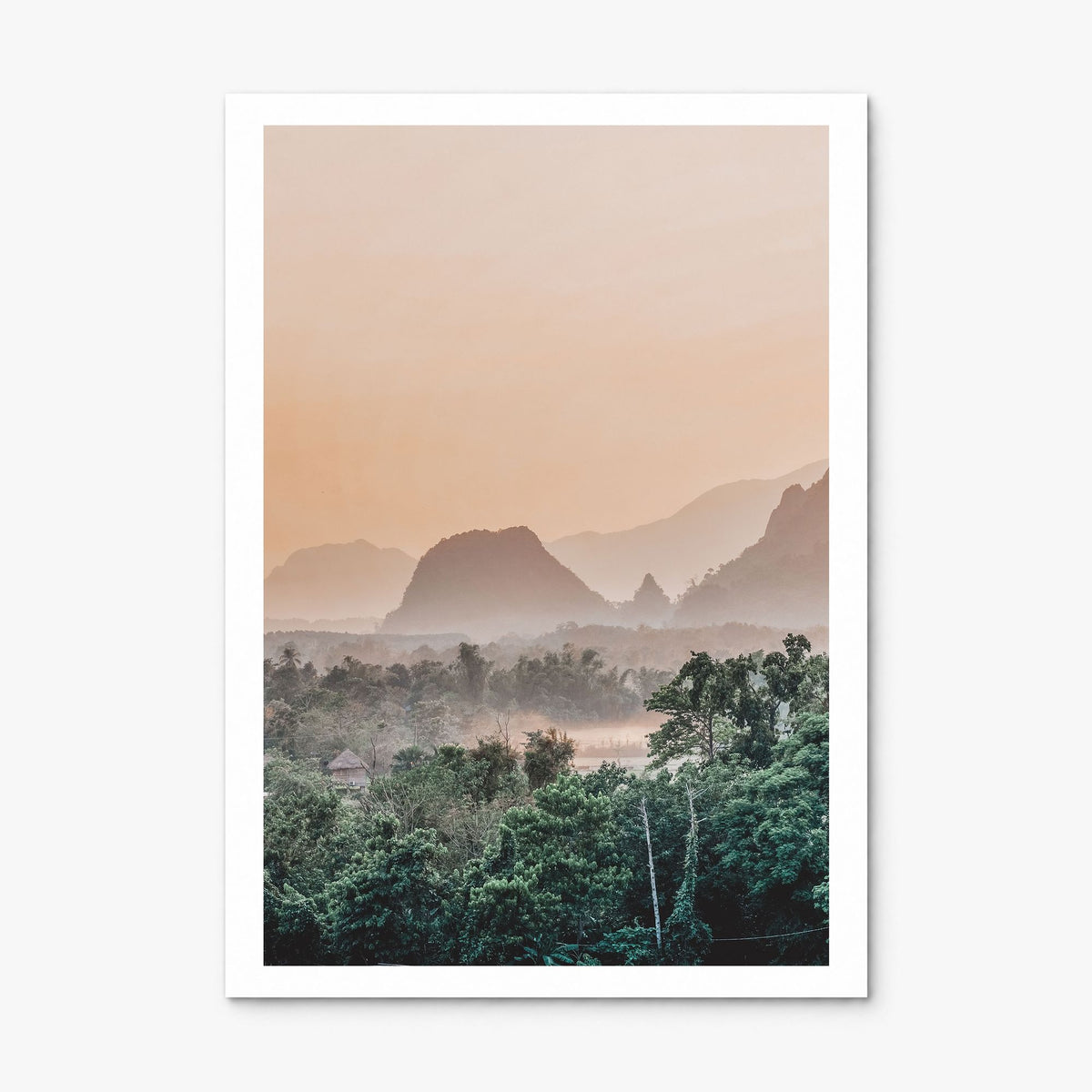 Laos Photo Poster, print only (unframed), white border