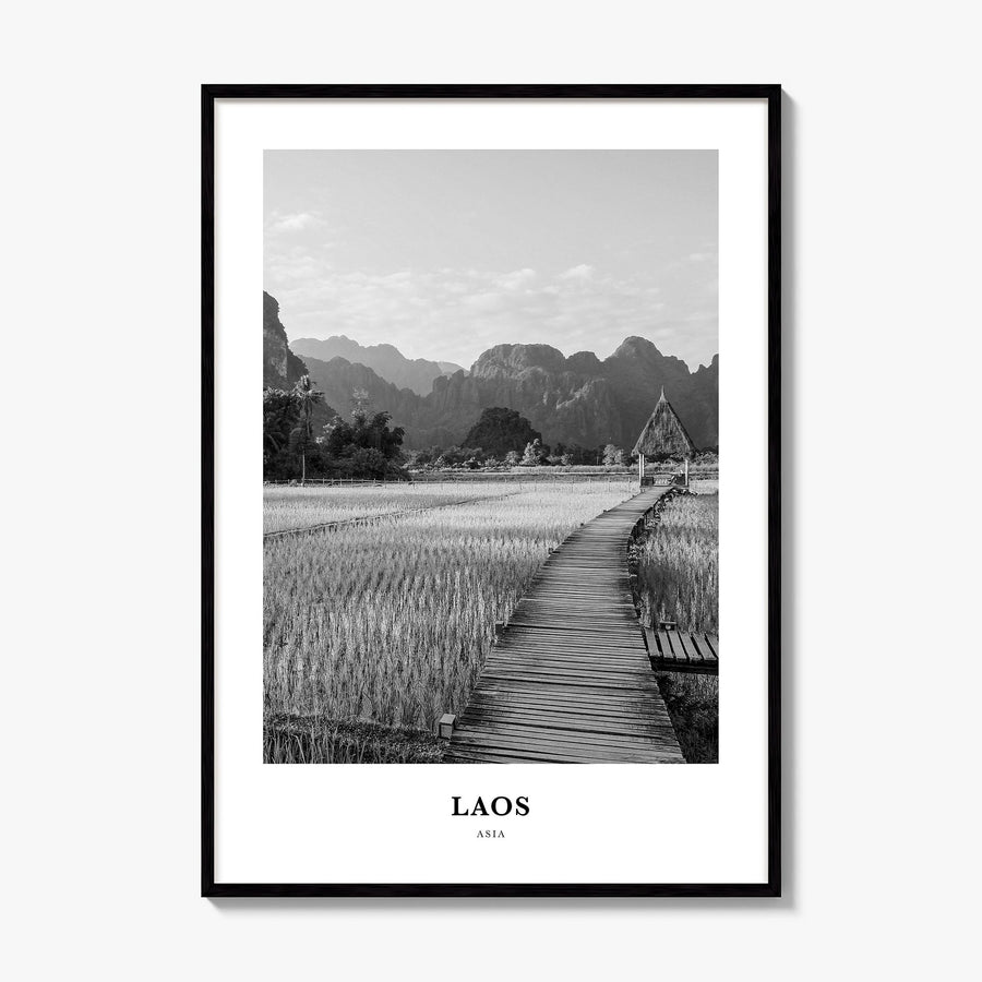 Laos Classic No 1 Poster, framed poster mockup