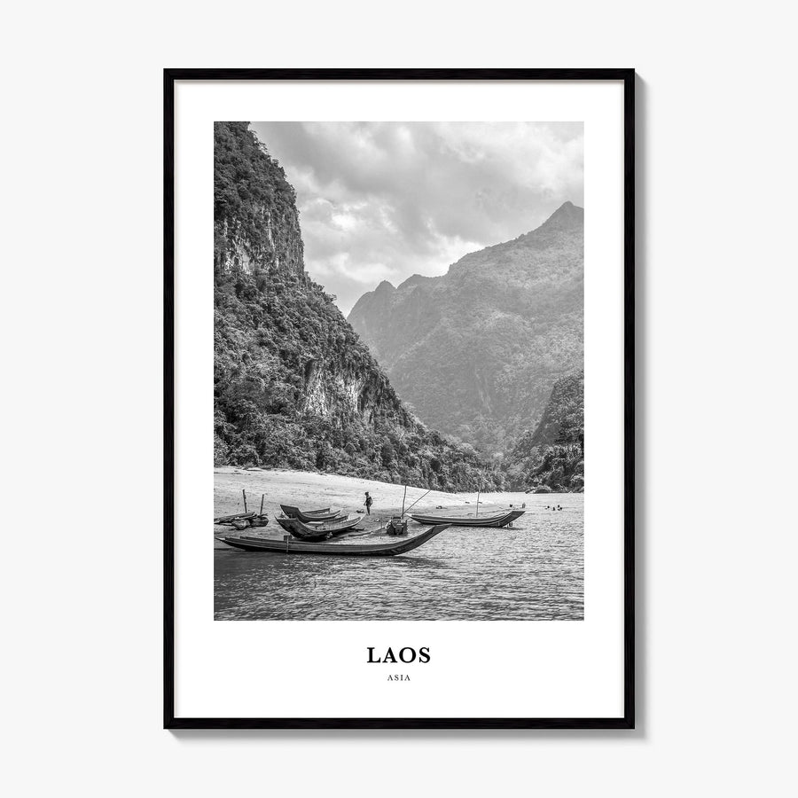 Laos Classic No 2 Poster, framed poster mockup