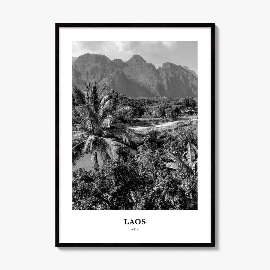 Laos Classic No 3 Poster, framed poster mockup