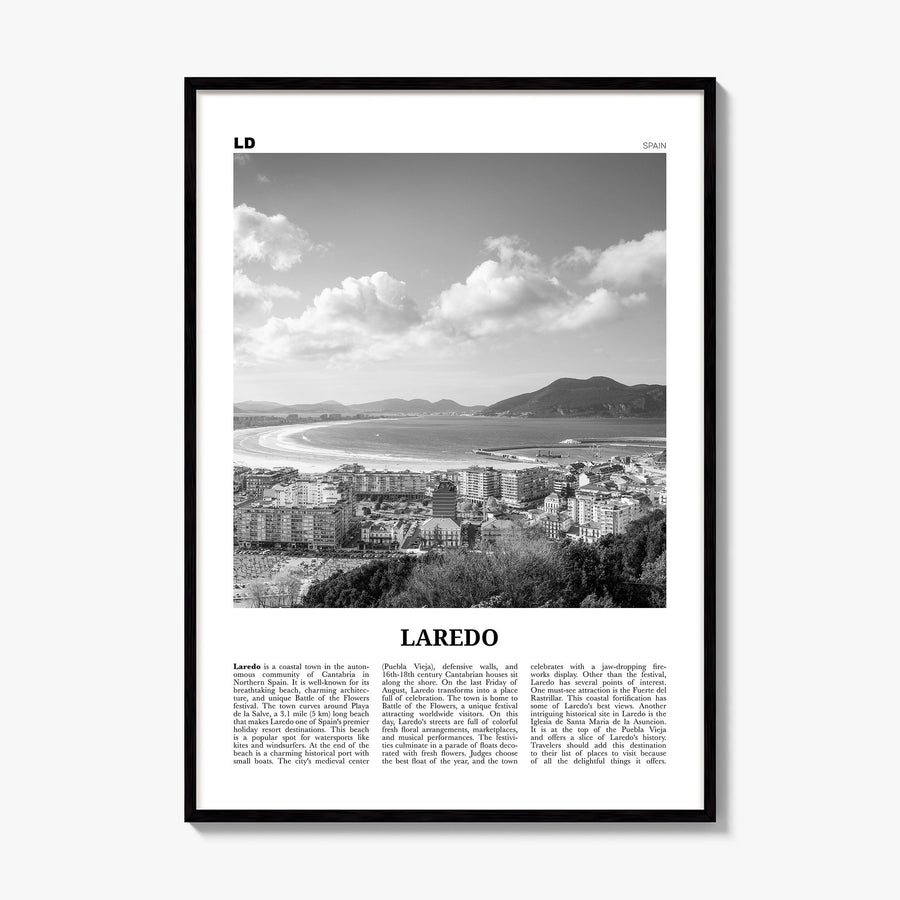 Laredo, Spain Newspaper Poster, framed poster mockup