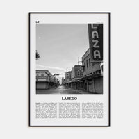 Laredo, Texas Poster None / 8x12 in Nbourhood Travel B&W Poster