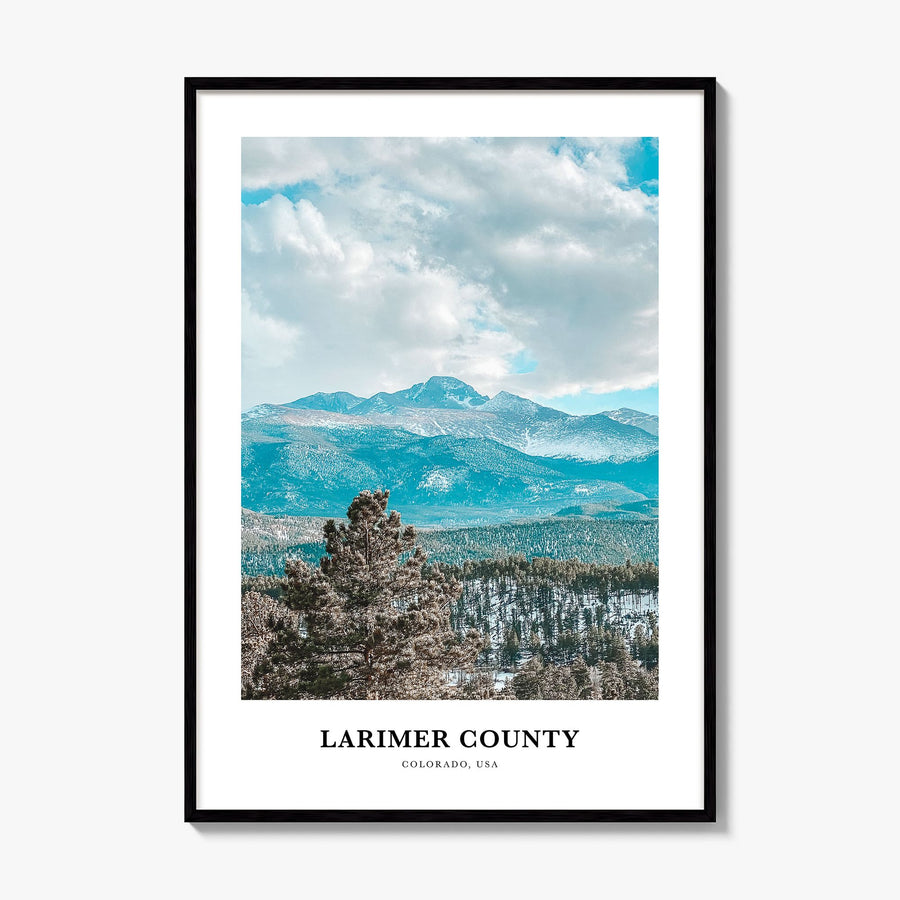 Larimer County Classic Poster, framed poster mockup