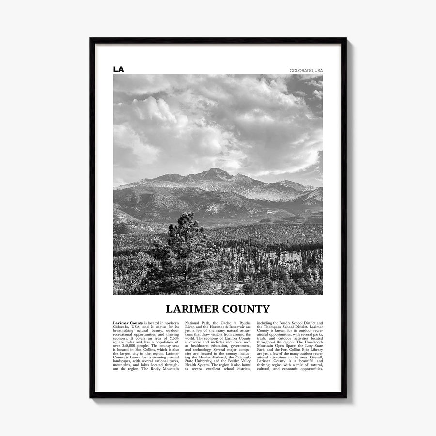 Larimer County Newspaper Poster, framed poster mockup