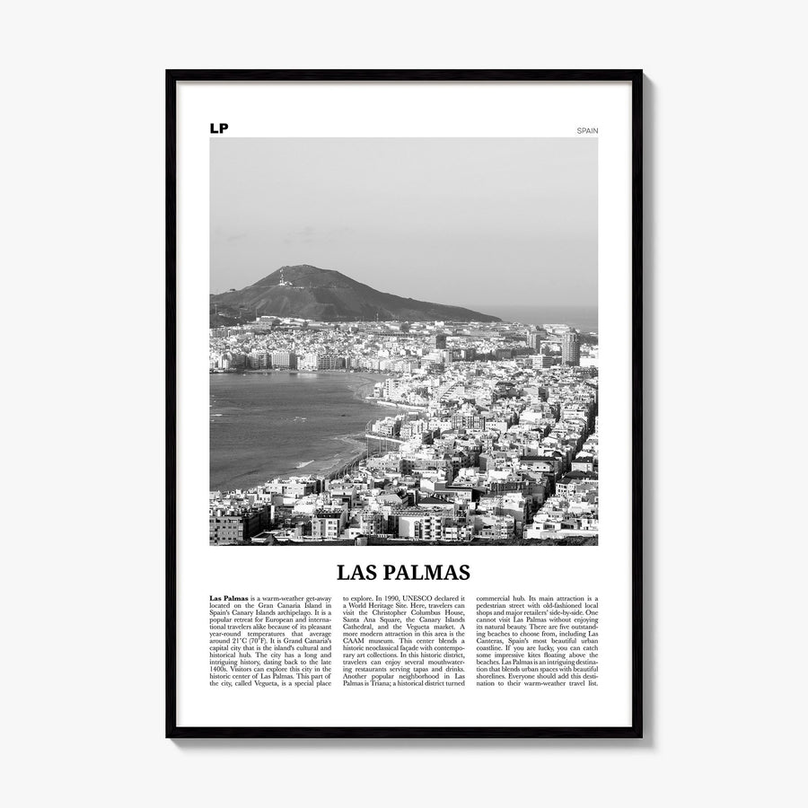 Las Palmas Newspaper Poster, framed poster mockup