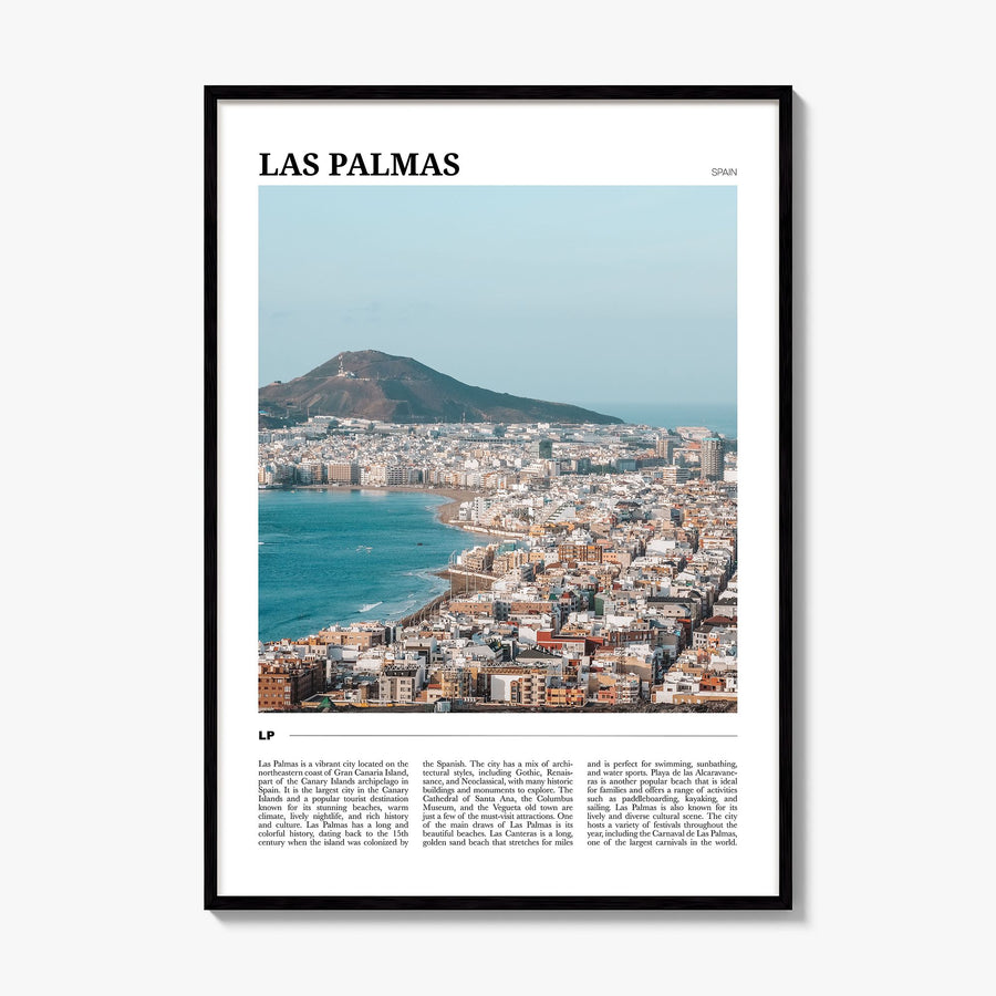 Las Palmas Travel Poster, framed poster mockup