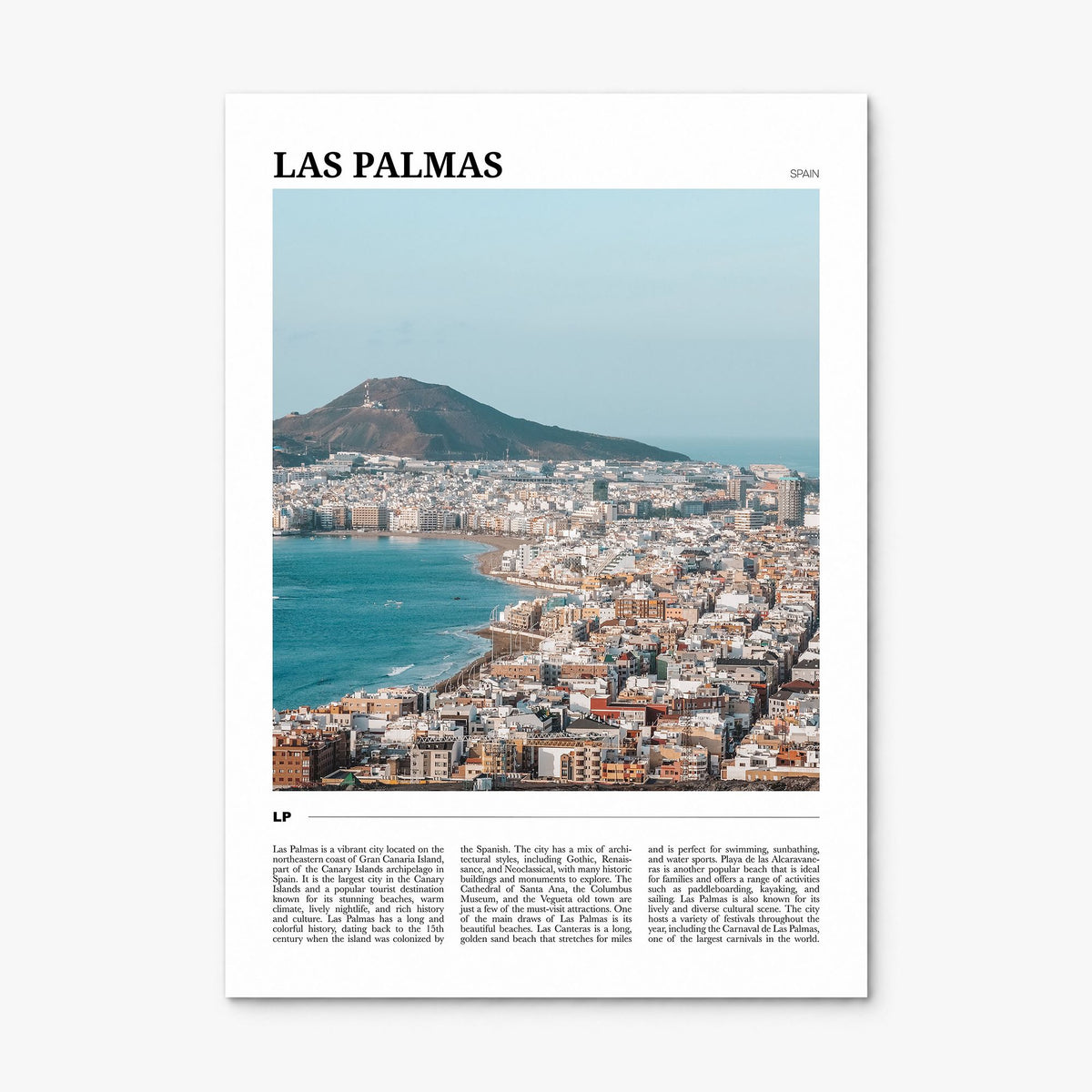 Las Palmas Travel Poster, print only (unframed)