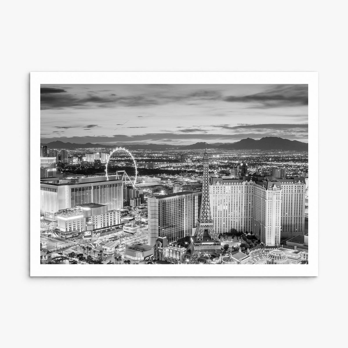 Las Vegas Photo Poster, print only (unframed), white border