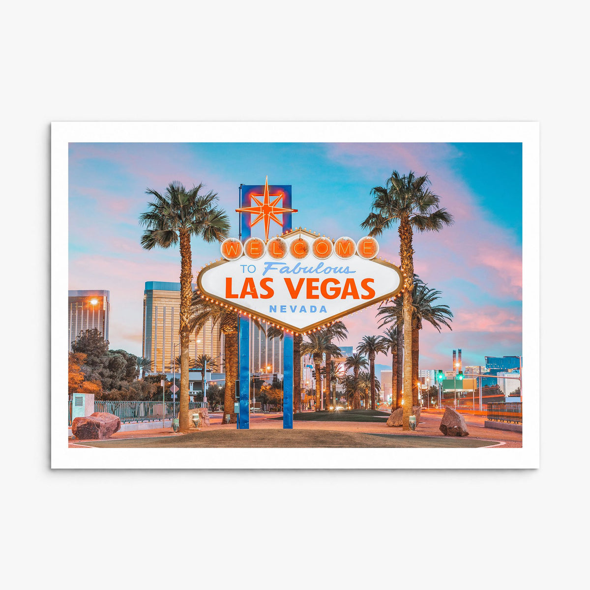 Las Vegas Photo Poster, print only (unframed), white border